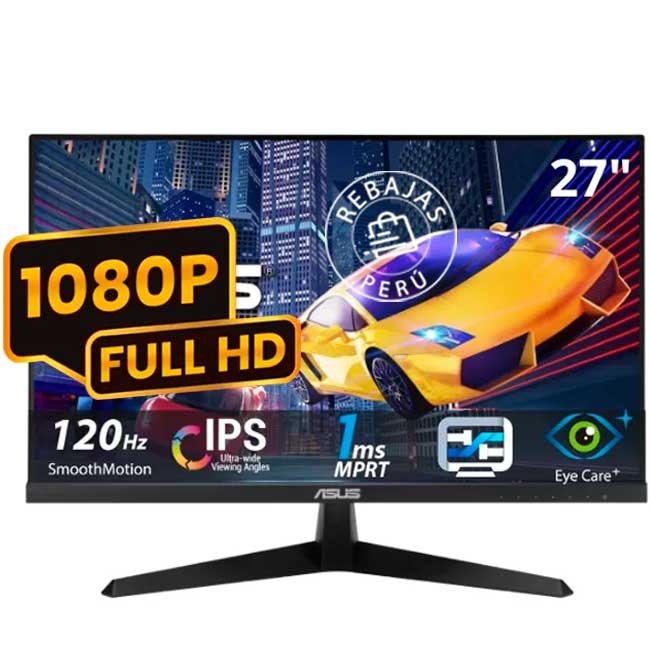 ASUS VY279HGR Monitor 27" FHD IPS 120Hz Adaptive-Sync | Antibacterial & Eye Care