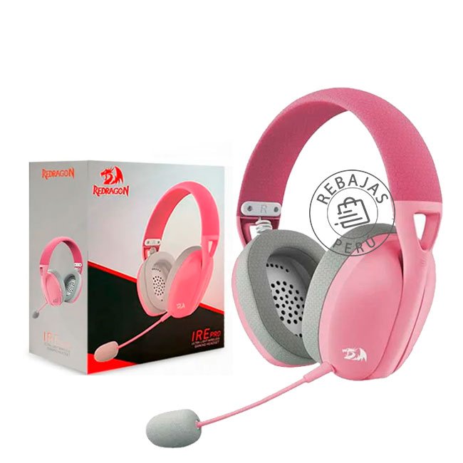 Auriculares Gamer Redragon Ire Wireless H848 Pink | Inalámbricos y Estilo