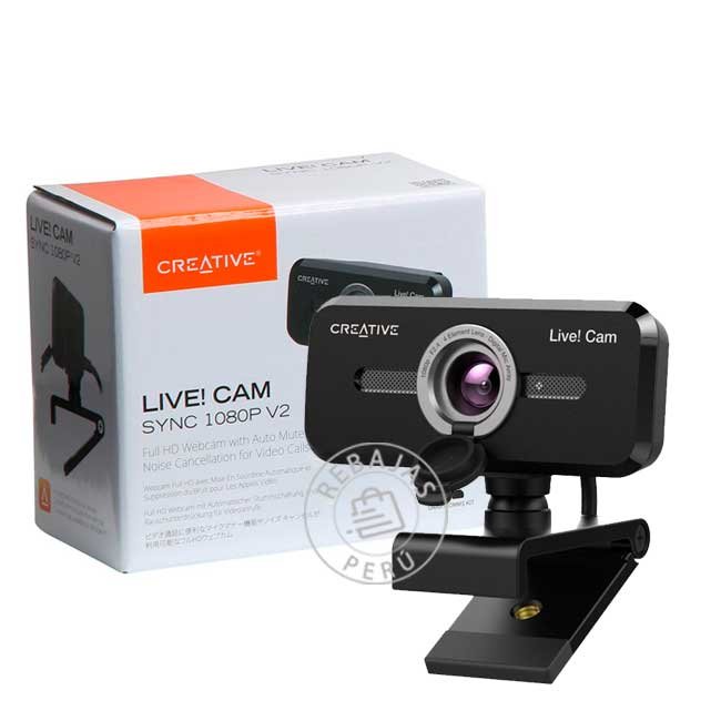Camara Creative LIVE! CAM SYNC V2 1080P  Full HD 1080p con Micrófono Integrado, Enfoque Automático