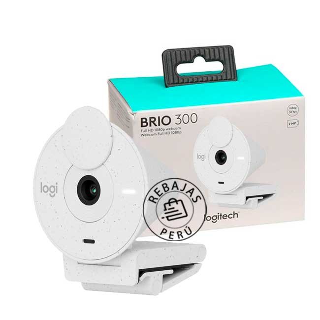 Cámara Logitech Brio 300 FHD 1080p – Calidad Full HD, Micrófono Dual y Enfoque Automático