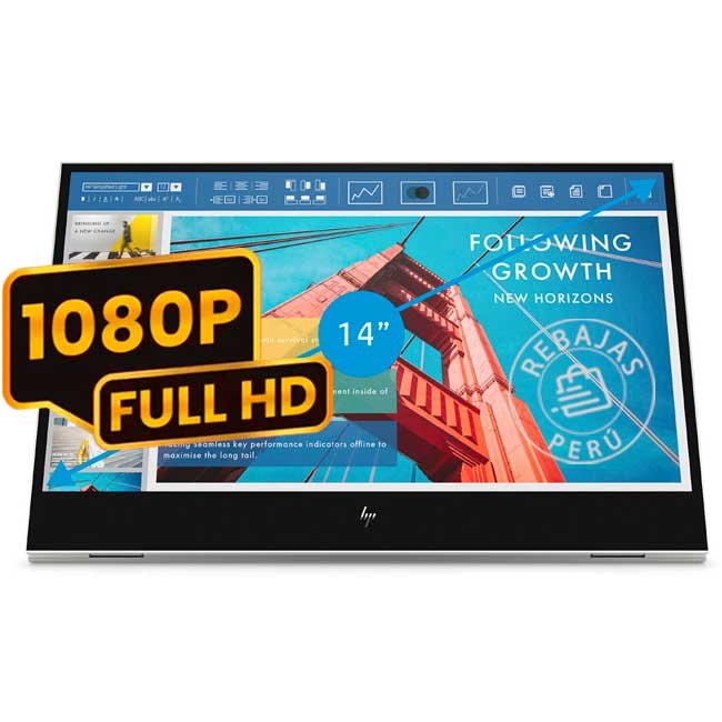 HP E14 G4 Monitor Portátil 14'' Full HD IPS 400 nits USB-C – Ligero, Compacto y Versátil