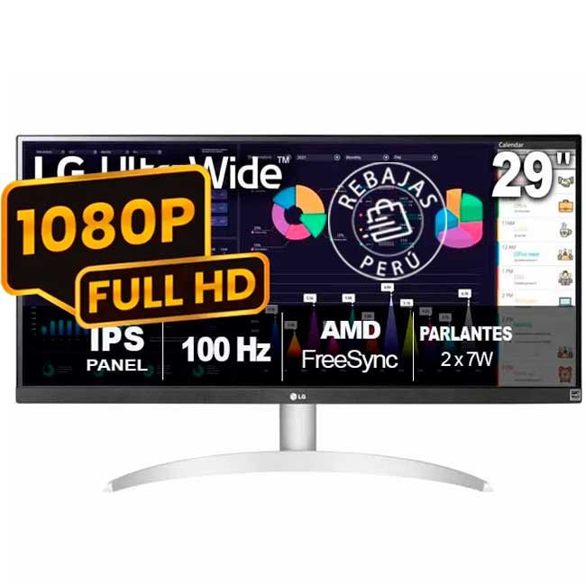 LG 29WQ600-W – Monitor UltraWide 29” IPS FHD 21:9 con HDR10, FreeSync y 75Hz