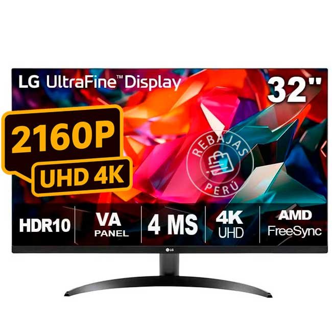 LG 32UR500K-B 32'' 4K UHD VA HDR10 – Monitor con Altavoces Integrados y DCI-P3 90%
