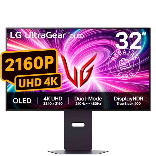 LG UltraGear OLED 32GS95UE-B – Monitor Gaming 32” 4K UHD 240Hz con 0.03ms, HDR True Black 400 y G-SYNC