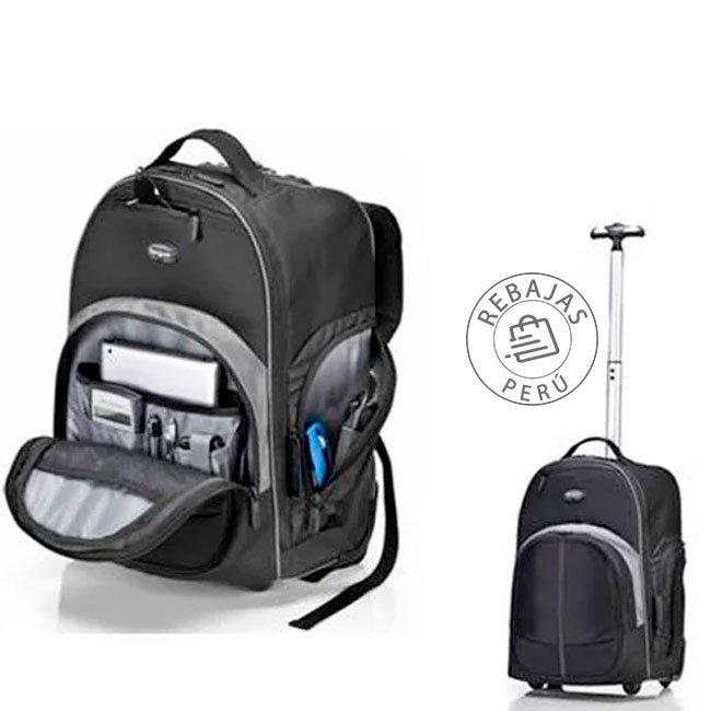 Mochila Targus Rolling 16" Negra con Ruedas para Laptop – Modelo TSB750US