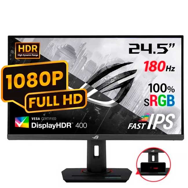 Monitor ASUS ROG Strix XG259CS 24.5" FHD Fast IPS 180Hz 1ms G-SYNC FreeSync HDR400 USB-C DP HDMI