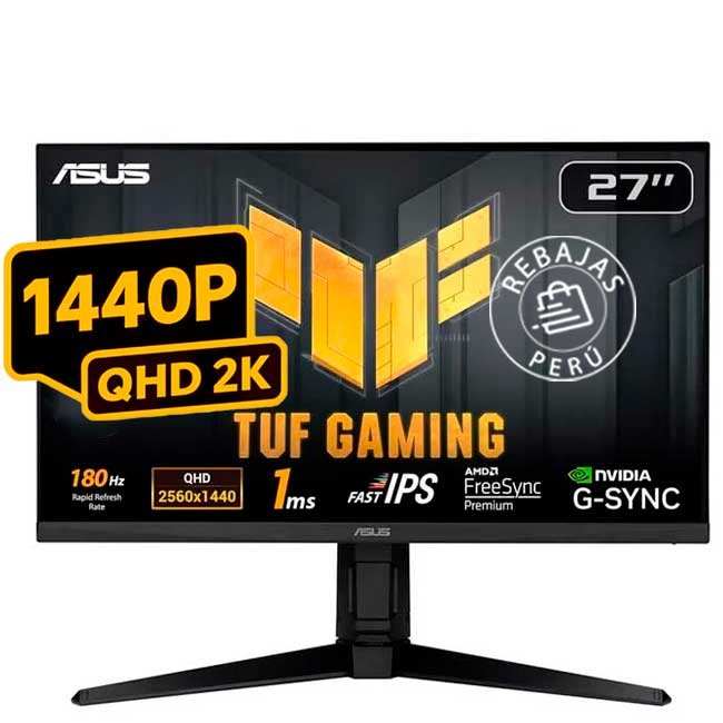 Monitor ASUS TUF Gaming VG27AQL3A 27" QHD IPS 180Hz 1ms FreeSync G-SYNC HDR400