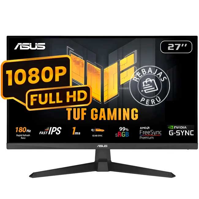 Monitor ASUS TUF Gaming VG279QL3A 27” FHD IPS 180Hz 1ms HDR10 FreeSync G-SYNC HDMI DP