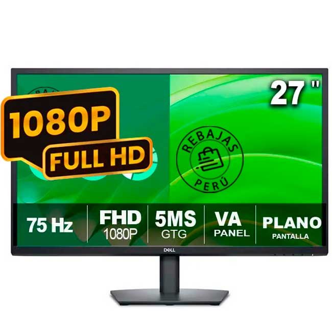 Monitor Dell E2725H de 27 pulgadas Full HD | VA, DisplayPort y ComfortView