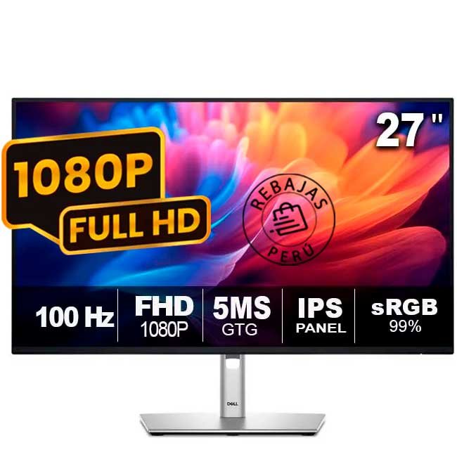 Monitor Dell Pro 27 Plus P2725H – Pantalla IPS FHD 100Hz, 99% sRGB, USB-C, Ergonomía Total