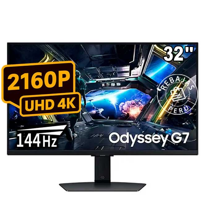 Monitor Gamer Samsung LS32DG700ELXPE 32" UHD 4K Fast IPS | 144Hz, 1ms, HDR10+, HDMI 2.1, Smart Tizen