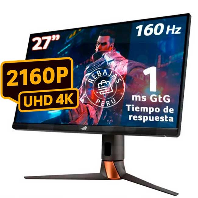 Monitor Gaming ASUS ROG Swift PG27UQR 27” 4K UHD, IPS, 160Hz, 1ms, HDMI 2.1, FreeSync, G-SYNC Compatible, HDR600