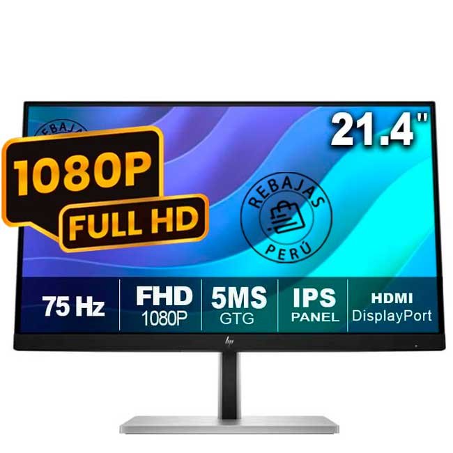 Monitor HP E22 G5 6N4E8AA 21.5" FHD IPS | 75Hz, 5ms, USB-A, HDMI, DisplayPort, HP Eye Ease