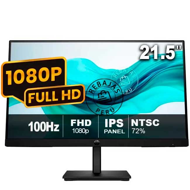 Monitor HP FHD IPS de 21,5” Serie 3 Pro 322pf 9U5B0UT#ABA HDMI, DisplayPort y Tecnología Antirreflejo Eye Ease