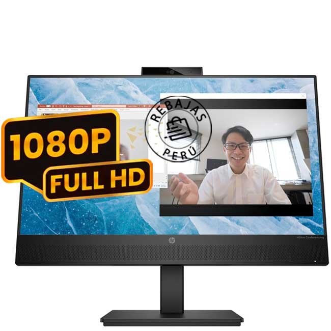 Monitor HP M24m 7N4J6AT#ABA 23.8” FHD IPS con Webcam 5MP, Altavoces, USB-C y Eye Ease – Ideal para Videollamadas y Productividad