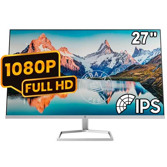 Monitor HP M27fw 27" Full HD IPS con diseño elegante y gran conectividad