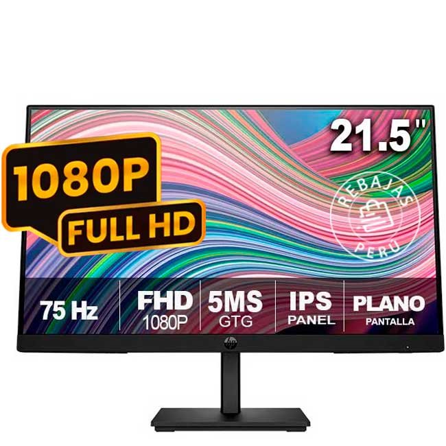 Monitor HP P22 G5 64X86AA#ABA 21.5" IPS Full HD 75Hz HDMI VGA DisplayPort Antirreflejo VESA