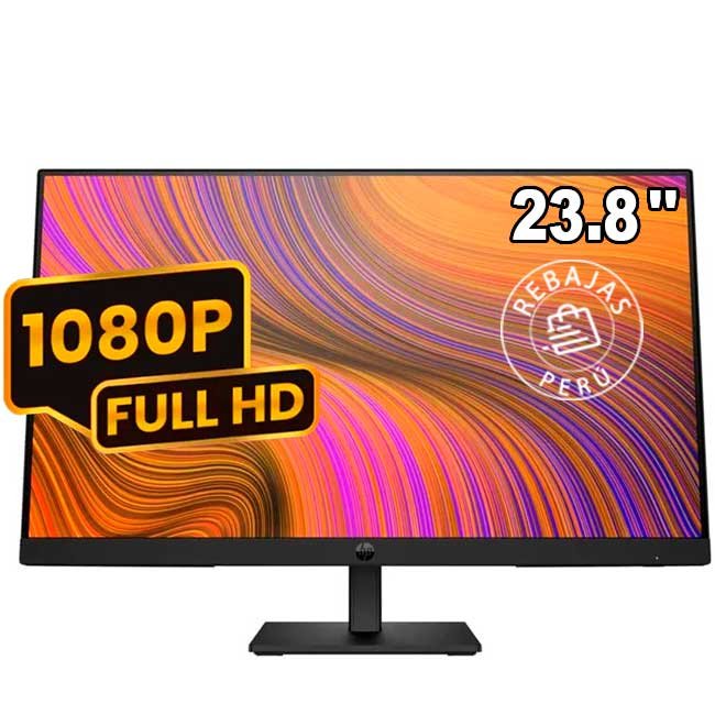 Monitor HP P24h G5 23.8" FHD IPS, 75Hz, AMD FreeSync, HDMI/VGA/DP, Antirreflejo, Ajuste de altura