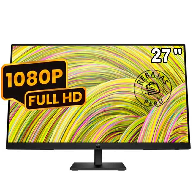 Monitor HP P27h G5 27" IPS FHD, 75Hz, HDMI/DP/VGA, Altavoces Integrados | Antirreflejo y Montaje VESA