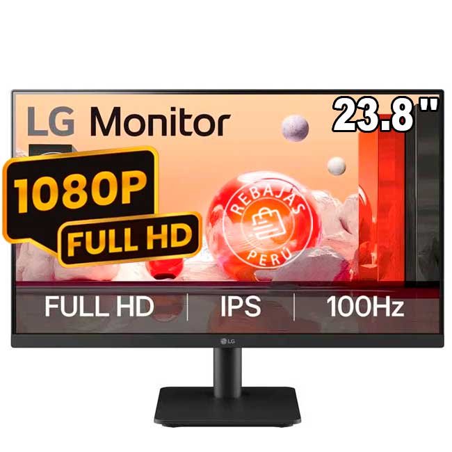 Monitor LG 24MS500-B 23.8” IPS Full HD (1920x1080), HDMI x2, 5ms, 250 nits, 1000:1, Antirreflejo