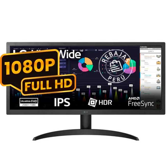 Monitor LG 26WQ500-B 25.7" UltraWide IPS Full HD 2560x1080 con HDR10 y AMD FreeSync