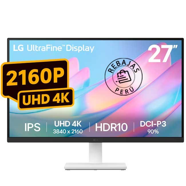 Monitor LG 27US500-W 27'' 4K UHD IPS HDR10 | HDMI, DisplayPort, 60Hz