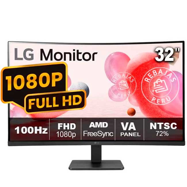 Monitor LG 32MR50C-B Curvo 31.5” Full HD 1920x1080 100Hz AMD FreeSync 5ms VA