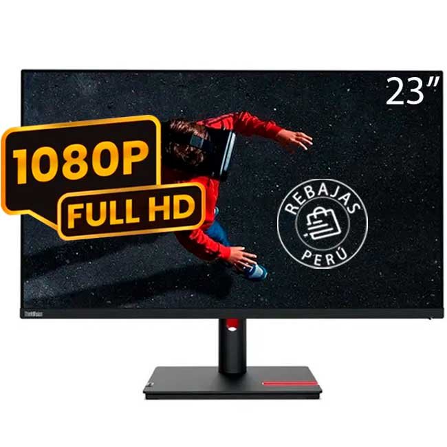 Monitor Lenovo ThinkVision T23i-30 23" Full HD IPS 60Hz HDMI DP USB Ajustable VESA