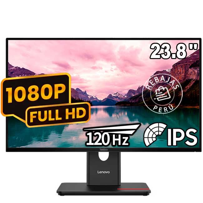 Monitor Lenovo ThinkVision T24-40 64A4MARXLA 23.8" Full HD IPS USB-C HDMI DP VGA 120Hz Antirreflejo