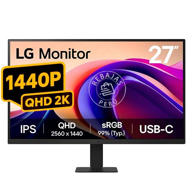 Monitor LG 27U631A-B 27'' QHD IPS con HDMI, USB-C, 100Hz y HDR10