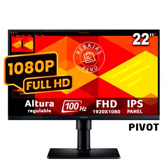 Monitor Samsung LS22D400GALXPE Essential S4 22" FHD IPS 100Hz, 5ms, HDMI, DisplayPort