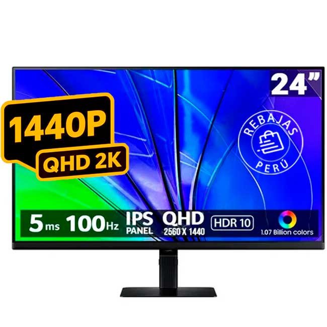 Monitor Samsung LS24D600EALXPE ViewFinity S6 24” QHD – Pantalla IPS, 100Hz, USB-C 90W y HDR10