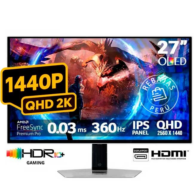 Monitor Samsung LS27DG600SLXPE Odyssey OLED G6 27” QHD 360Hz OLED 0.03ms HDR10+ FreeSync G-SYNC HDMI DP