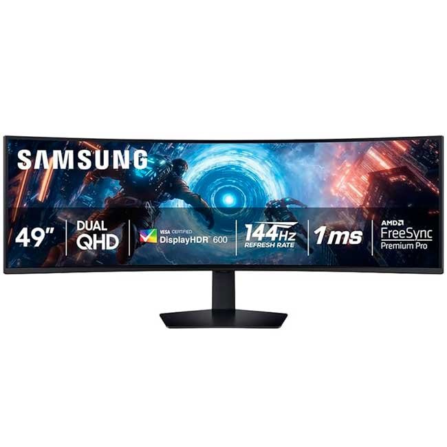 Monitor Samsung LS49FG910ENXZA Odyssey G9 49" Curvo 1000R DQHD 144Hz HDR600 FreeSync Premium Pro