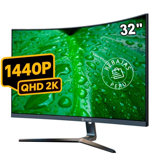 Monitor Curvo TEROS TE-3251S 31.5" QHD 75Hz 1ms HDMI DP USB VESA