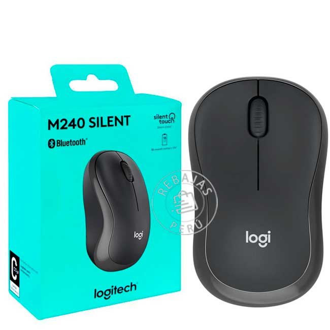 Mouse Logitech M240 Silent Bluetooth Negro Inalámbrico