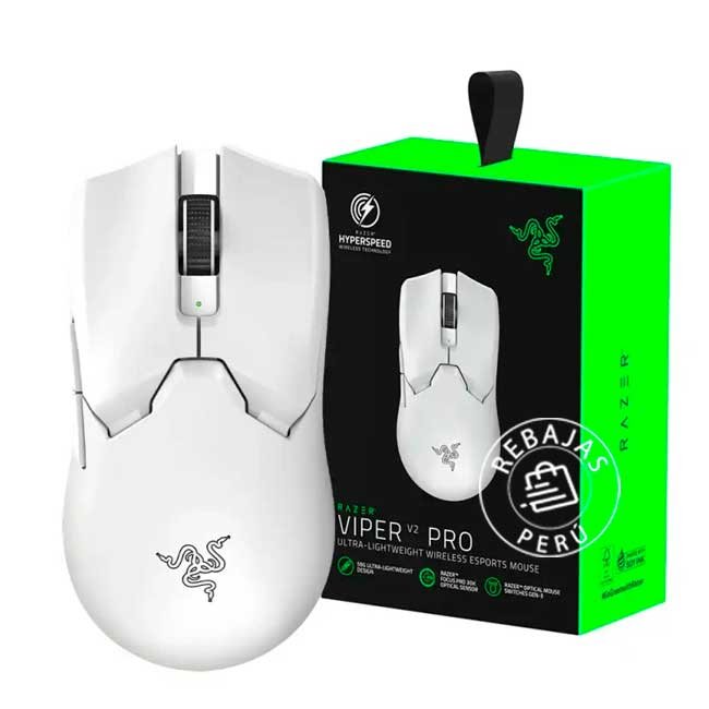 Mouse Razer Viper V2 Pro 30K DPI Wireless blanco | Ultraligero, Switch Óptico 90M