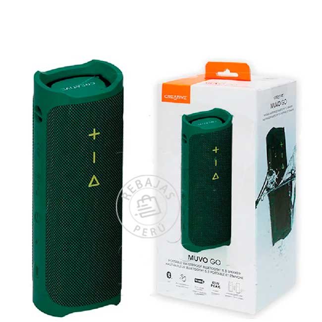 Parlante Creative MUVO Go Bluetooth Portátil IPX7 con 18 Horas de Batería y Sonido Estéreo de 20W