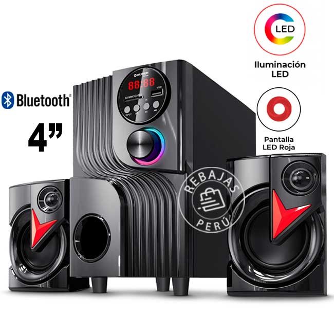 Parlante Maxtron Sirius MAX S201 – Woofer 4", Bluetooth, Radio FM y Lector USB/SD