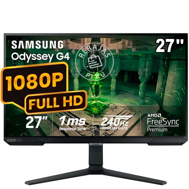 Samsung LS27BG402ENXGO Odyssey G4 27'' Full HD IPS 240Hz 1ms HDR10 – Monitor Gamer con FreeSync y G-SYNC