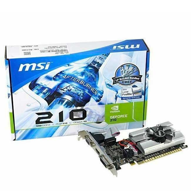 Tarjeta de Video MSI NVIDIA GeForce 210 1GB DDR3 64-bit HDMI DVI VGA PCI Express x16