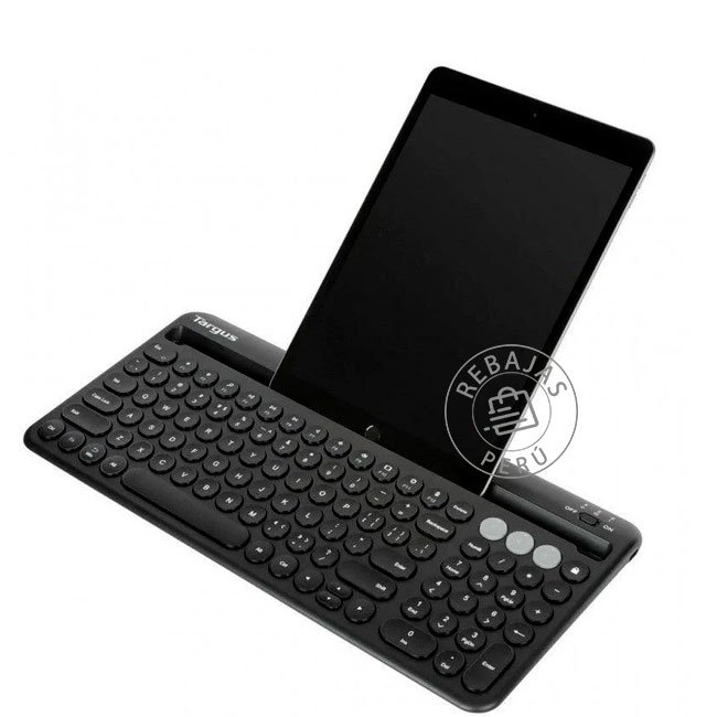 Teclado Targus Bluetooth Antimicrobiano Multi-Device con Soporte para Tablet y Celular – Español