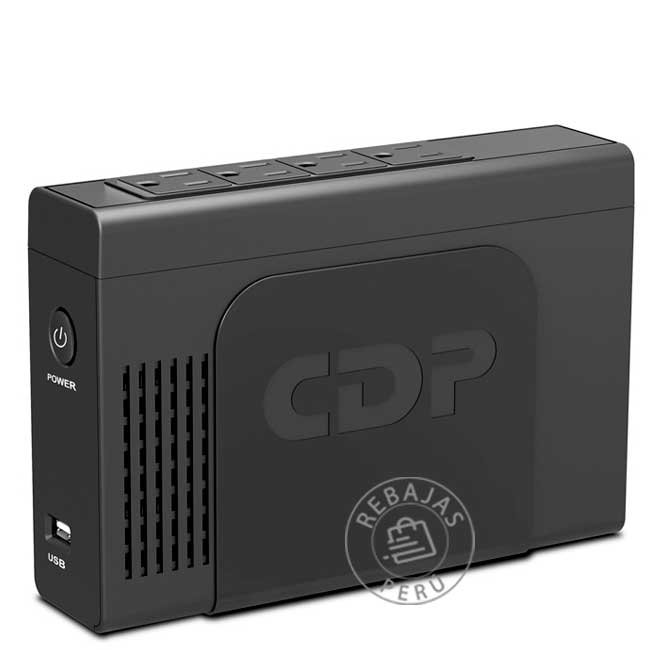 UPS Portátil Interactivo CDP LI-504i 500VA/250W con Batería de Litio – 4 Salidas NEMA y Puerto USB