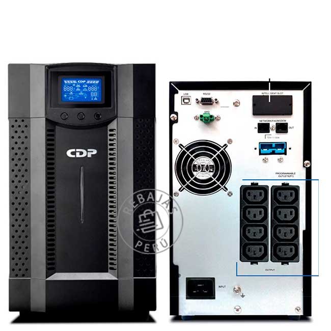 UPS CDP ONLINE UPO11-2AXI 2000VA/2000W | Energía Ininterrumpida con Tecnología de Doble Conversión