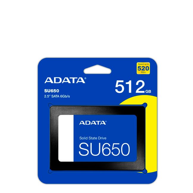 Disco SSD ADATA SU650 512GB 2.5" SATA III – ASU650SS-512GT-R | Velocidad y Rendimiento