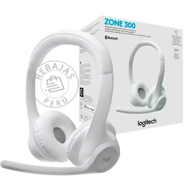 Logitech Zone 300 Audífono Bluetooth con Cancelación de Ruido y Micrófono para Llamadas Claras
