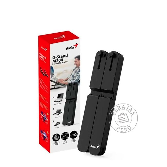 Base Genius G-Stand M200 Plegable para Notebook, Tablet y Smartphone 10"-17"