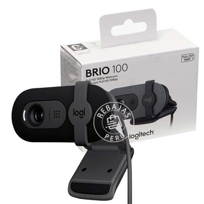Cámara Logitech Brio 100 FHD 1080p USB-A Graphite