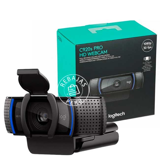 Cámara Logitech C920S Pro HD 1080p con Micrófonos Dual y Enfoque Automático