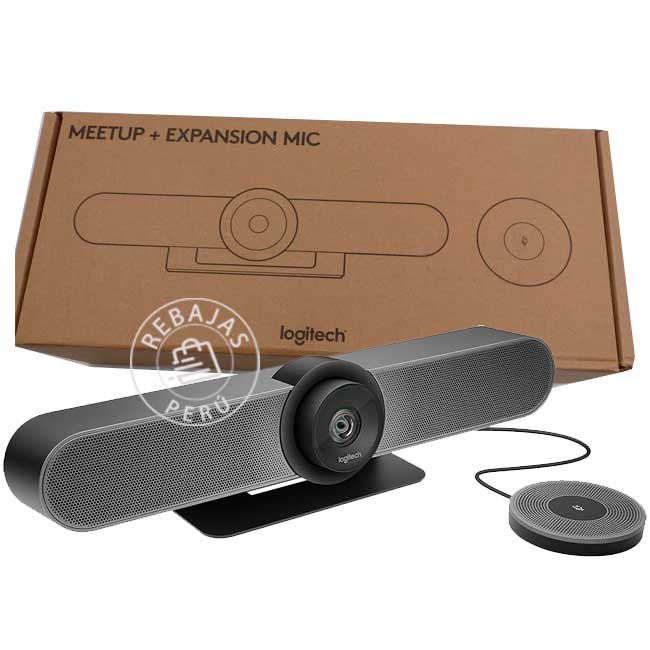 Cámara Logitech MeetUp 4K Full HD con Micrófono Expansión
